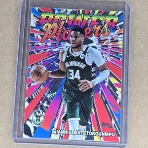 Giannis Antetokounmpo Topps Power Players Basketball Card Milwaukee Bucks 2025